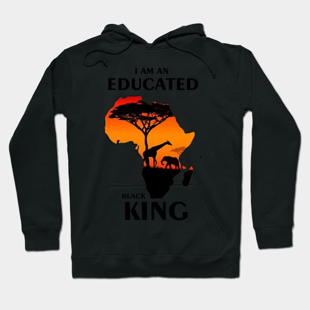 Educated Black King Awesome African American Hoodie by TheOptimizedCreative